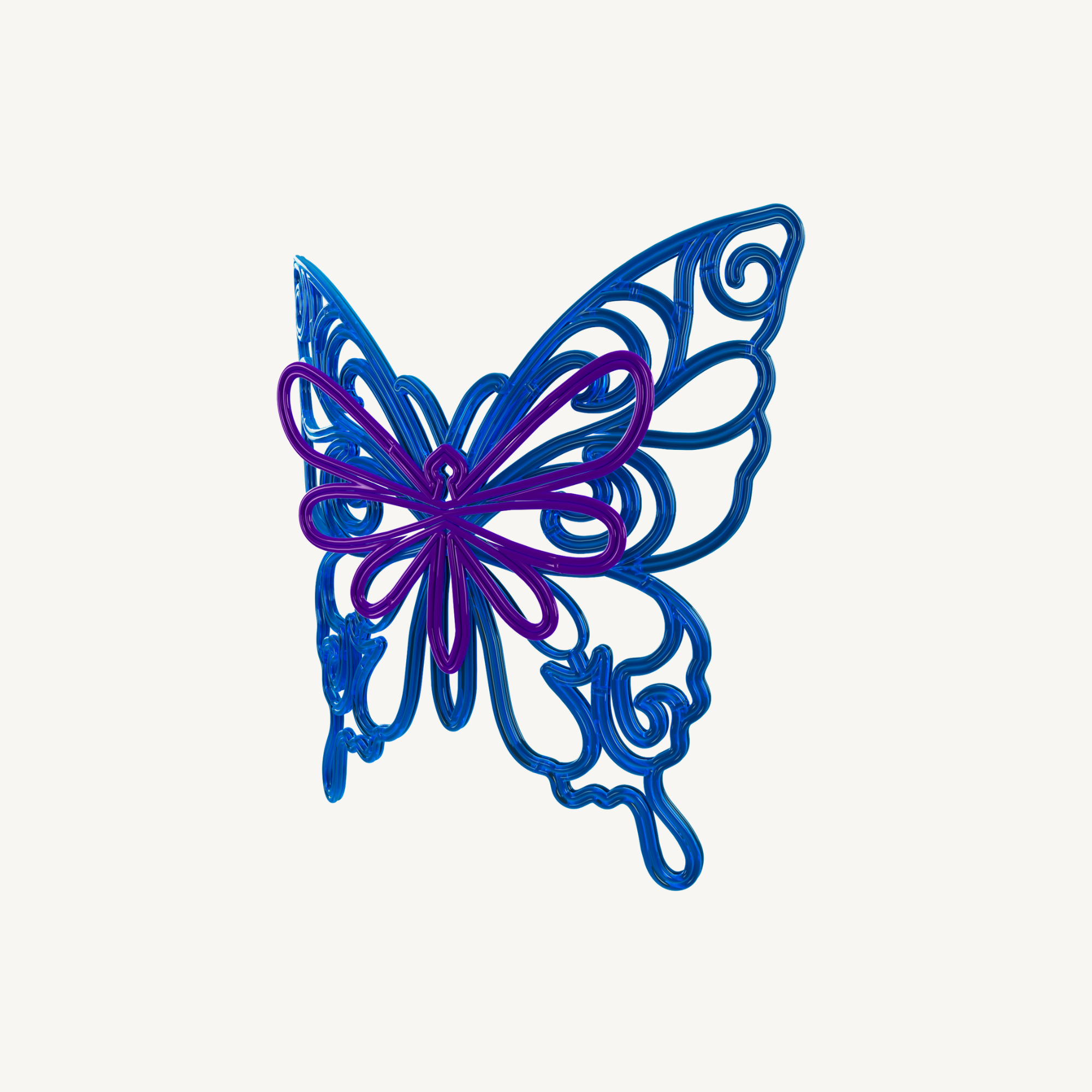 Décor suspension 3D Butterflyz H0,56 x L0,54 x P0,12m